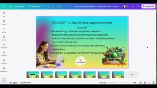 2. nap: Új tananyag bevezetése a tanórán - FELADAT