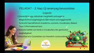 2. nap: Új tananyag bevezetése a tanórán - FELADAT REÁLOSOKNAK